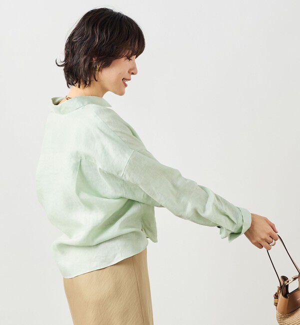 NOLLEY'S「MY STANDARD マルチWAYリネンショートシャツ」|シャツ・ブラウス|