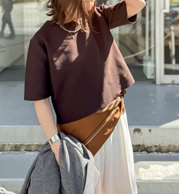 NOLLEY'S「《手洗い可能》ホールガーメントニットＴ」|ニット・セーター|ダークブラウン