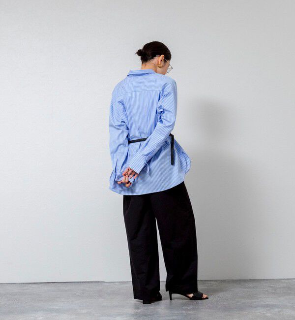 MAQWEL「【MAQWEL/マクウェル】ウォッシャブルストライプシャツ」|シャツ・ブラウス|