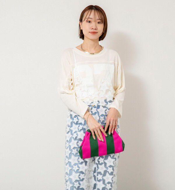 Rie Miller「ウォッシャブル2WAYアメフトライクロンT」|Tシャツ・カットソー|