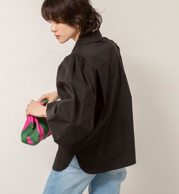 MAQWEL「【MAQWEL/マクウェル】ボリュームスリーブ開襟シャツ」|シャツ・ブラウス|