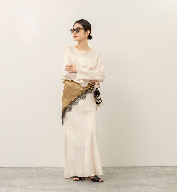 MAQWEL「《セットアップ対応》【MAQWEL/マクウェル】ウォッシャブルサテンスカート」|スカート|