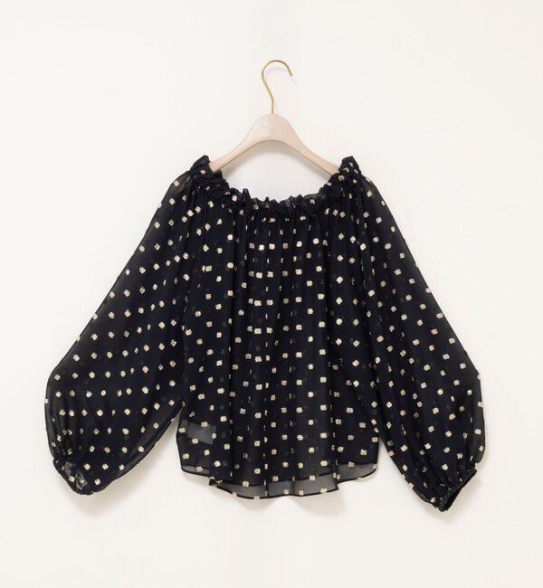 NOLLEY'S sophi「《セットアップ対応》ラメカットジャガードオフショルブラウス」|シャツ・ブラウス|