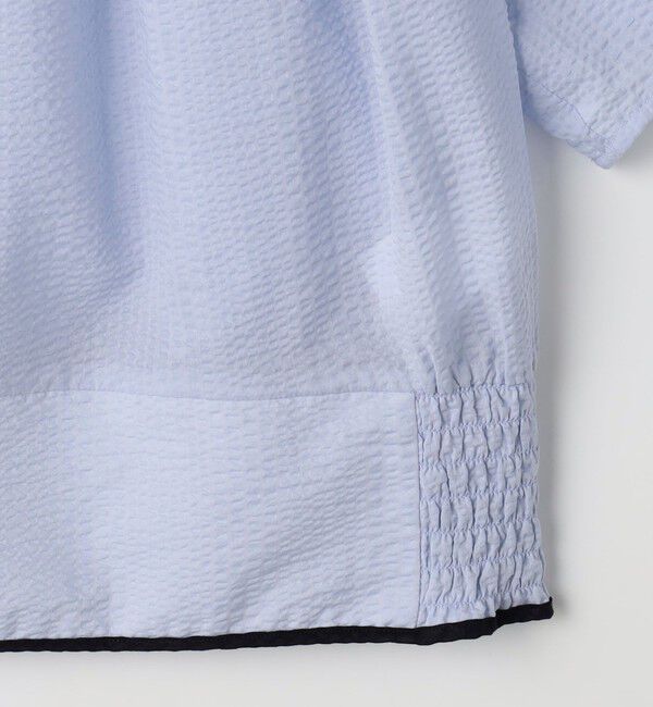 NOLLEY'S「ウォッシャブル袖ボリュームサッカーブラウス」|シャツ・ブラウス|