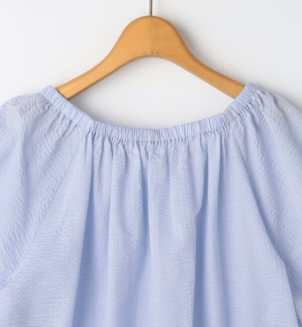 NOLLEY'S「ウォッシャブル袖ボリュームサッカーブラウス」|シャツ・ブラウス|