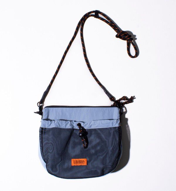 GLOSTER「【UNIVERSAL OVERALL】フロントメッシュ ザイルショルダーバッグ」|ショルダー・メッセンジャー|ブルー