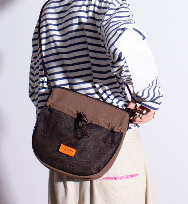 GLOSTER「【UNIVERSAL OVERALL】フロントメッシュ ザイルショルダーバッグ」|ショルダー・メッセンジャー|