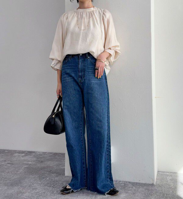 fredy emue「シャイニーシアー2WAYギャザーブラウス」|シャツ・ブラウス|