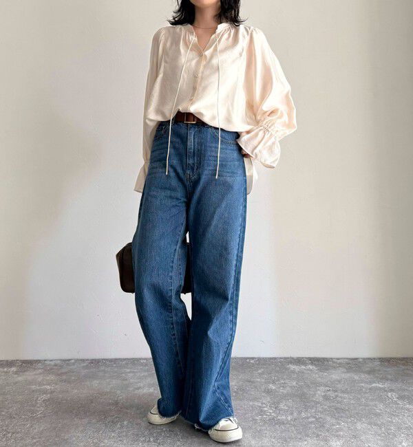 fredy emue「シャイニーシアー2WAYギャザーブラウス」|シャツ・ブラウス|