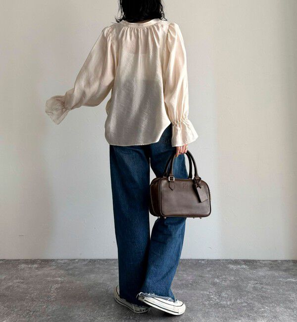 fredy emue「シャイニーシアー2WAYギャザーブラウス」|シャツ・ブラウス|