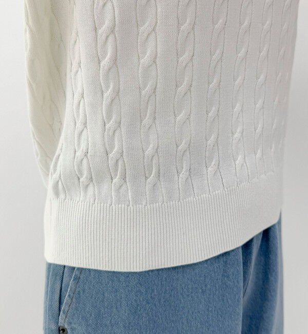fredy emue「FR刺繍ケーブル柄ポケ付きプルオーバー」|ニット・セーター|