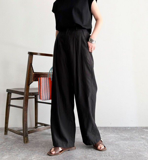 fredy emue「ドライタンブラーイージースラックスパンツ」|スラックス|ブラック