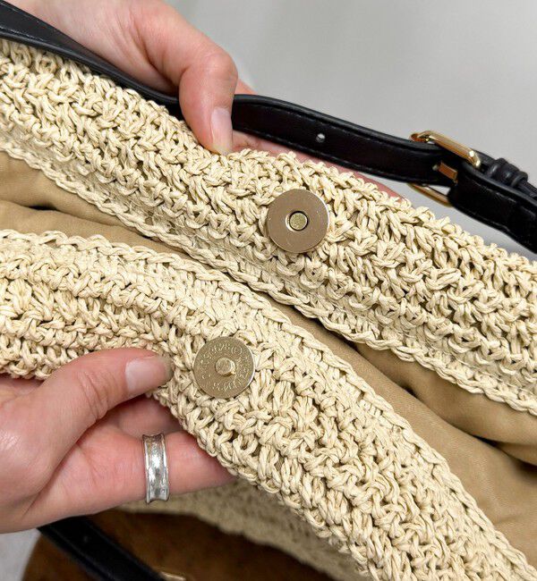 fredy emue「異素材ハンドルペーパートート＆ショルダーバッグ」|かごバッグ|