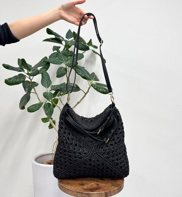 fredy emue「異素材ハンドルペーパートート＆ショルダーバッグ」|かごバッグ|