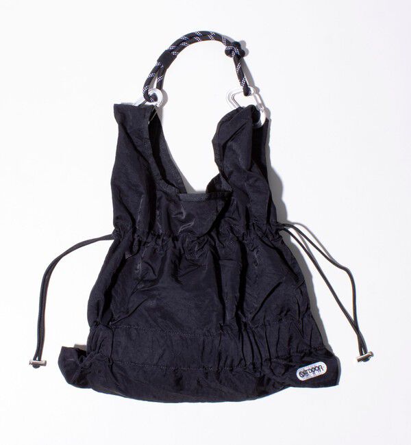 GLOSTER「【昨年即完アイテムが再登場！】【UNISEX】別注 OUTDOOR ドロストショッパーバッグ」|ショルダー・メッセンジャー|ブラック