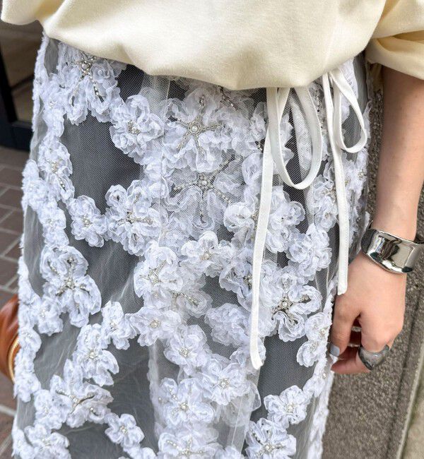 fredy emue「フラワーモチーフレイヤードスカート」|スカート|