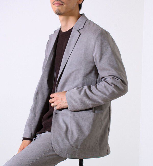 GLOSTER「【ビジカジ/セットアップ対応】GLOSTER イージーケアジャケット」|テーラードジャケット|モカ