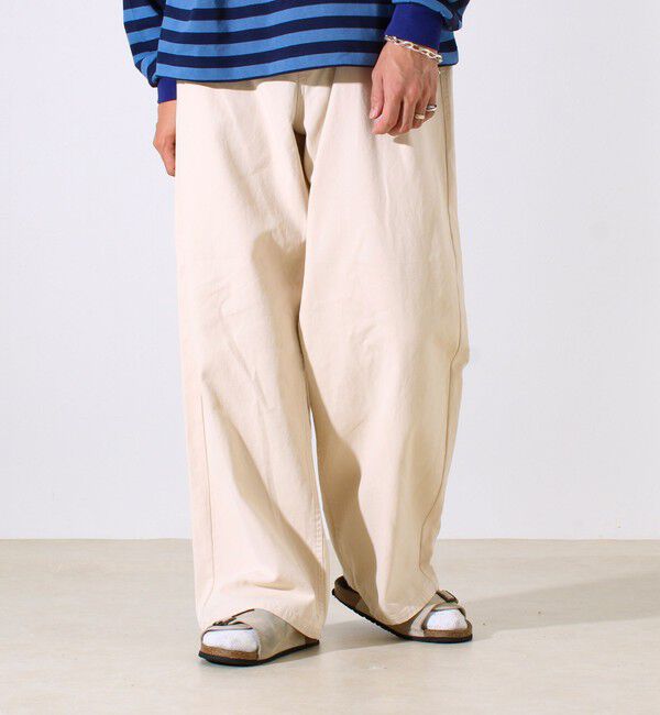 GLOSTER「【ワイド好き必見】ダック地 ワイドシルエットパンツ」|チノ|