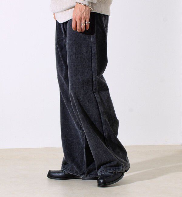 GLOSTER「【ワイド好き必見】ダック地 ワイドシルエットパンツ」|チノ|