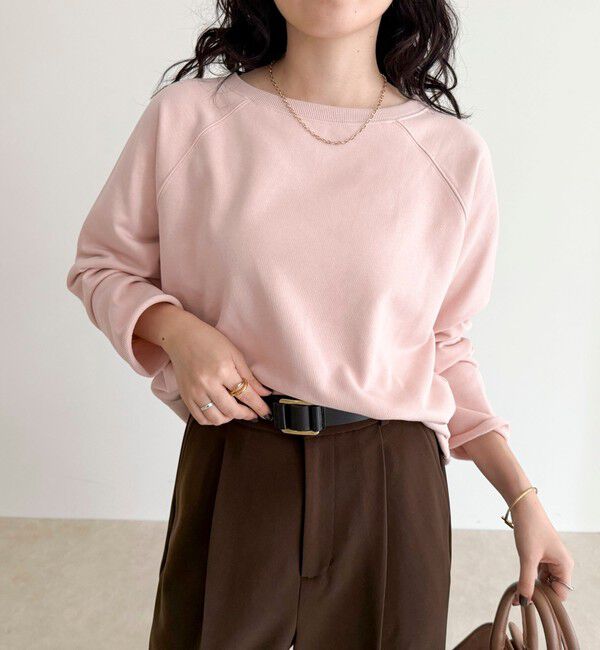 fredy emue「ミニ裏毛クロップドスウェットプルオーバー」|スウェット・ジャージ|ベビーピンク