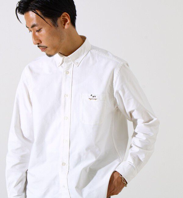 GLOSTER「【定番&times;遊び心】フレブル刺繍BDシャツ 無地/クレイジーパターン」|シャツ・ブラウス|