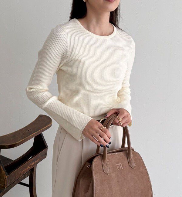 fredy emue「袖スリットリブニットプルオーバー」|ニット・セーター|