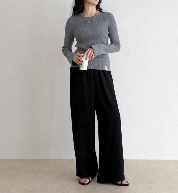 fredy emue「袖スリットリブニットプルオーバー」|ニット・セーター|