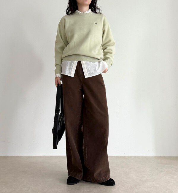 fredy emue「FR刺繍スウェットニットプルオーバー」|ニット・セーター|