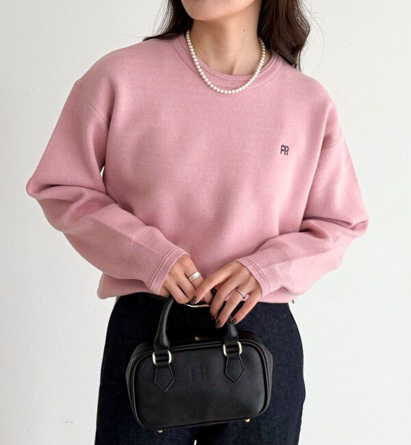 fredy emue「FR刺繍スウェットニットプルオーバー」|ニット・セーター|