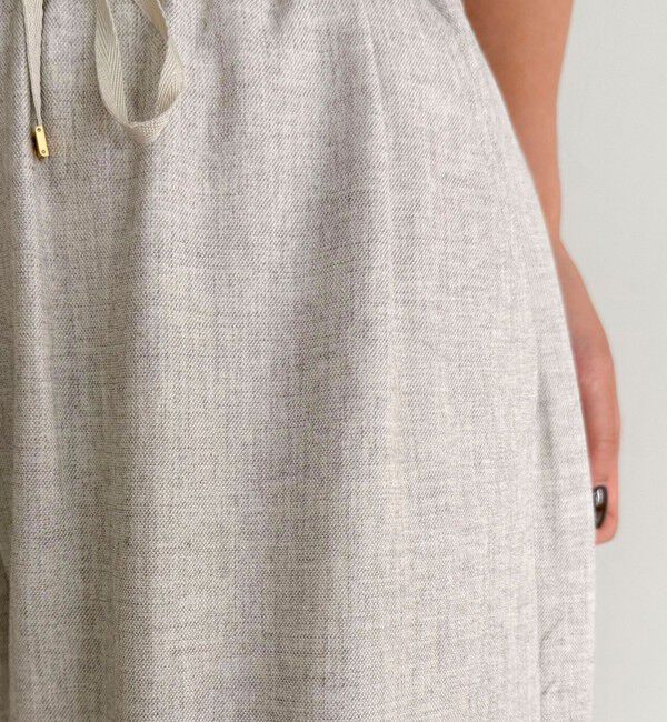 fredy emue「ウールライクイージーセミワイドパンツ」|チノ|