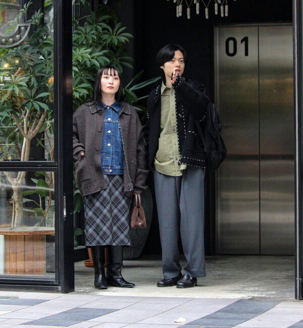 GLOSTER「【ユニセックス対応】ハンドステッチニットジャケット」|カーディガン|