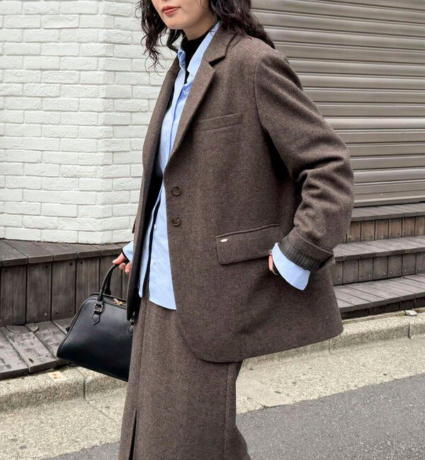 fredy emue「《セットアップ対応》ツィードオーバージャケット」|テーラードジャケット|