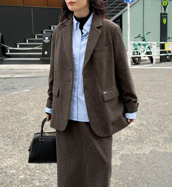 fredy emue「《セットアップ対応》ツィードオーバージャケット」|テーラードジャケット|