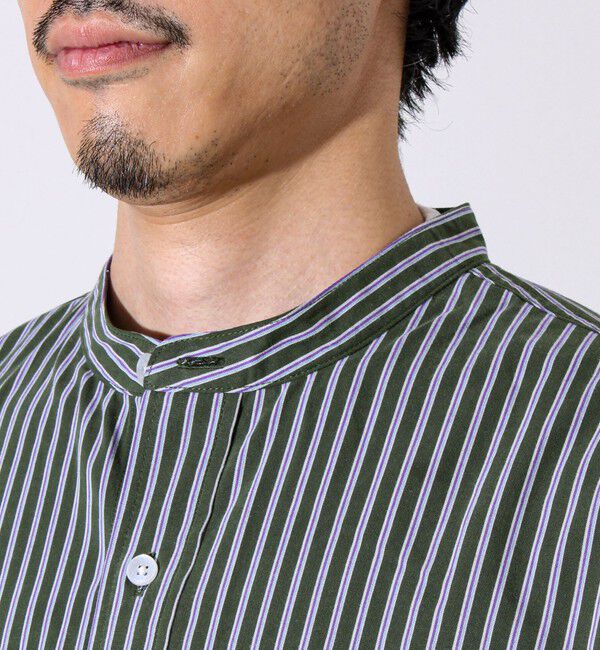 GLOSTER「【GEVACO/ゲバコ】起毛バンドカラーシャツ」|シャツ・ブラウス|