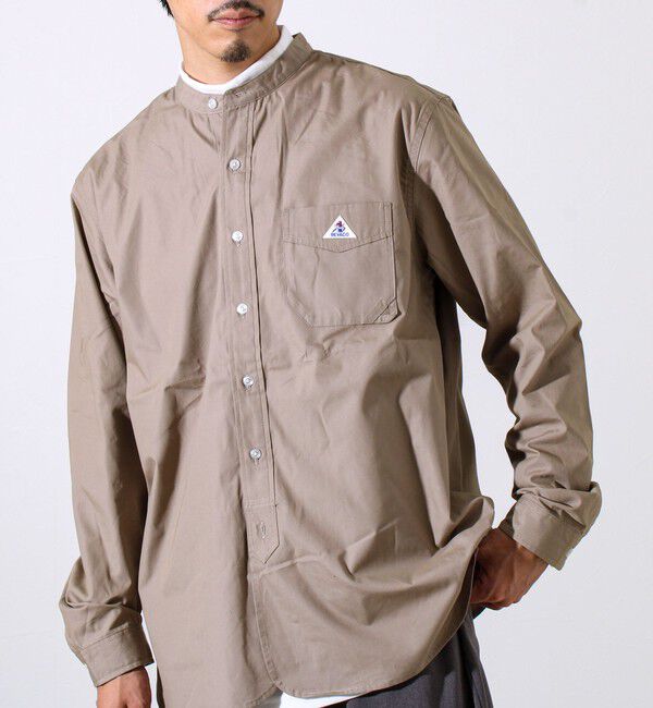 GLOSTER「【GEVACO/ゲバコ】起毛バンドカラーシャツ」|シャツ・ブラウス|モカ