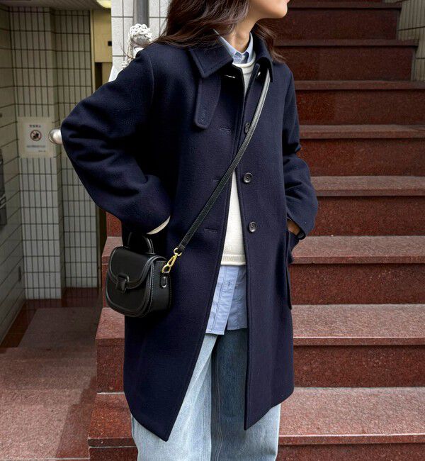 fredy emue「Super100ステンカラーミドルコート」|ダッフルコート|