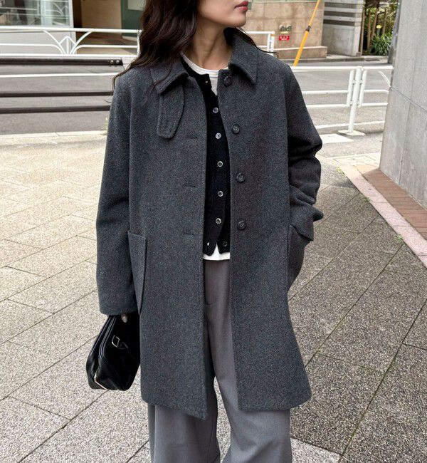 fredy emue「Super100ステンカラーミドルコート」|ダッフルコート|