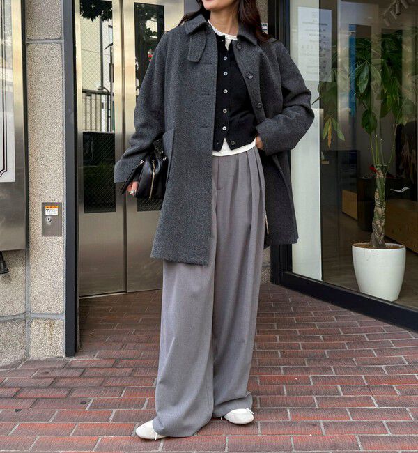 fredy emue「Super100ステンカラーミドルコート」|ダッフルコート|