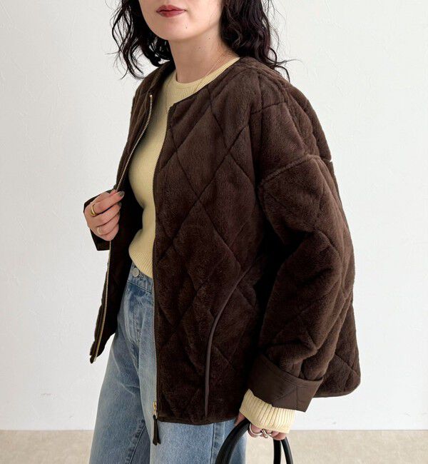 fredy emue「ファーキルトジップコート」|その他|