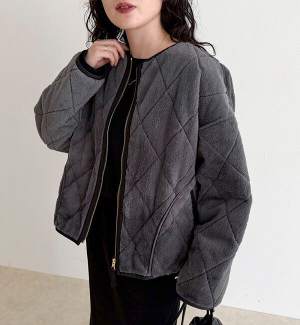 fredy emue「ファーキルトジップコート」|その他|