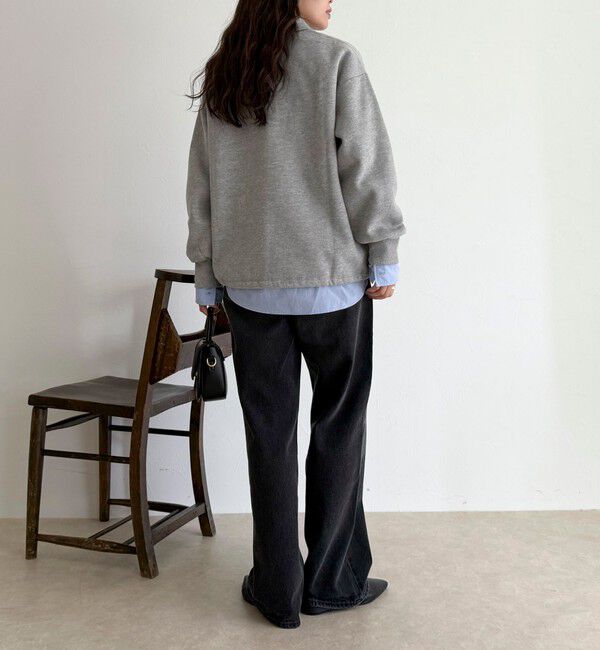 fredy emue「FR刺繍衿付き起毛スウェットプルオーバー」|スウェット・ジャージ|