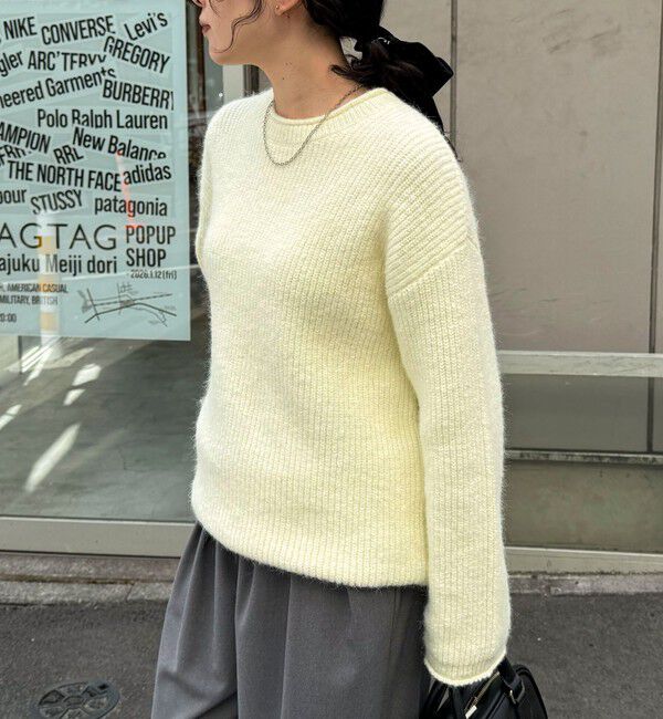 fredy emue「ミドル丈片畦ニットプルオーバー」|ニット・セーター|