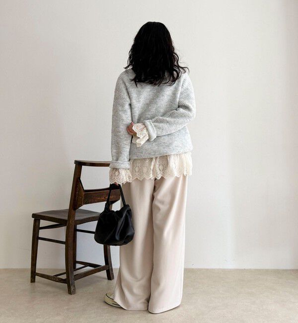 fredy emue「ミドル丈片畦ニットプルオーバー」|ニット・セーター|