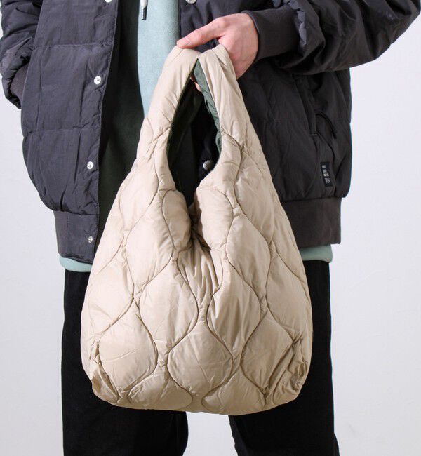 GLOSTER「【TAION/タイオン】ミリタリー エコ ダウンバッグM」|エコバッグ|グレイッシュベージュ