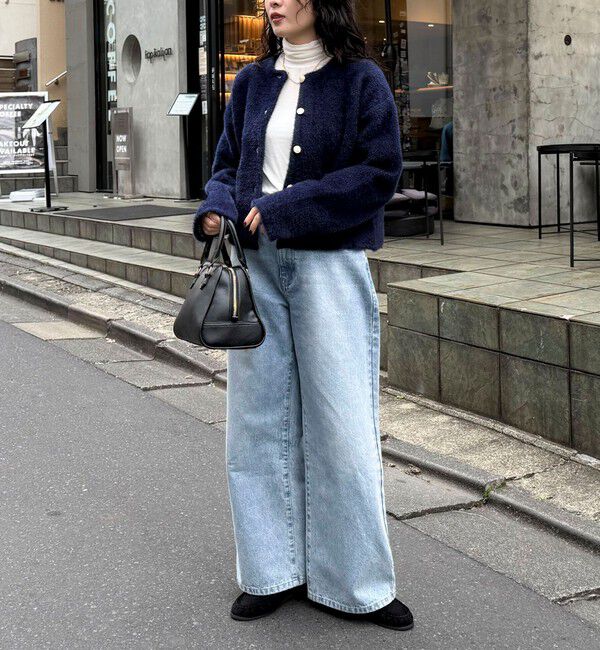 fredy emue「シャギー裏配色ジャケットカーディガン」|カーディガン|