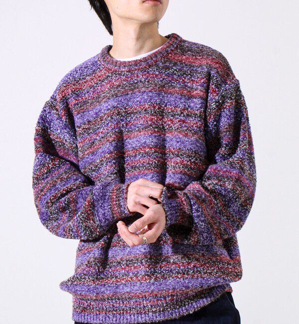 GLOSTER「【ふんわり立体感】グラデーションブークレプルオーバー」|ニット・セーター|