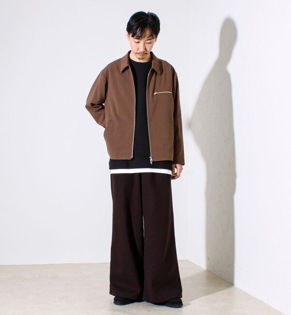 GLOSTER「【セットアップ対応】ウールライクジップジャケット」|ブルゾン・スタジャン|