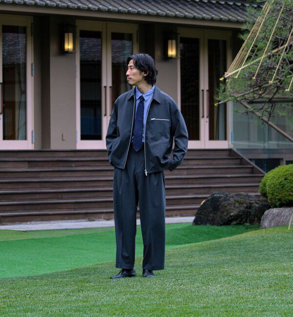 GLOSTER「【セットアップ対応】ウールライクジップジャケット」|ブルゾン・スタジャン|