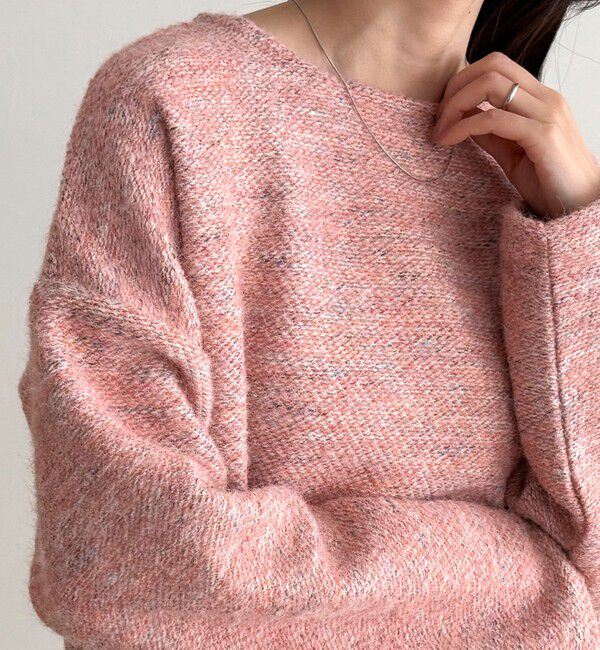 fredy emue「ツィードニットソーコクーンプルオーバー」|Tシャツ・カットソー|ピンク