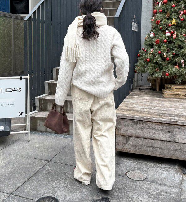 fredy emue「ふわふわ柄編みニットプルオーバー」|ニット・セーター|